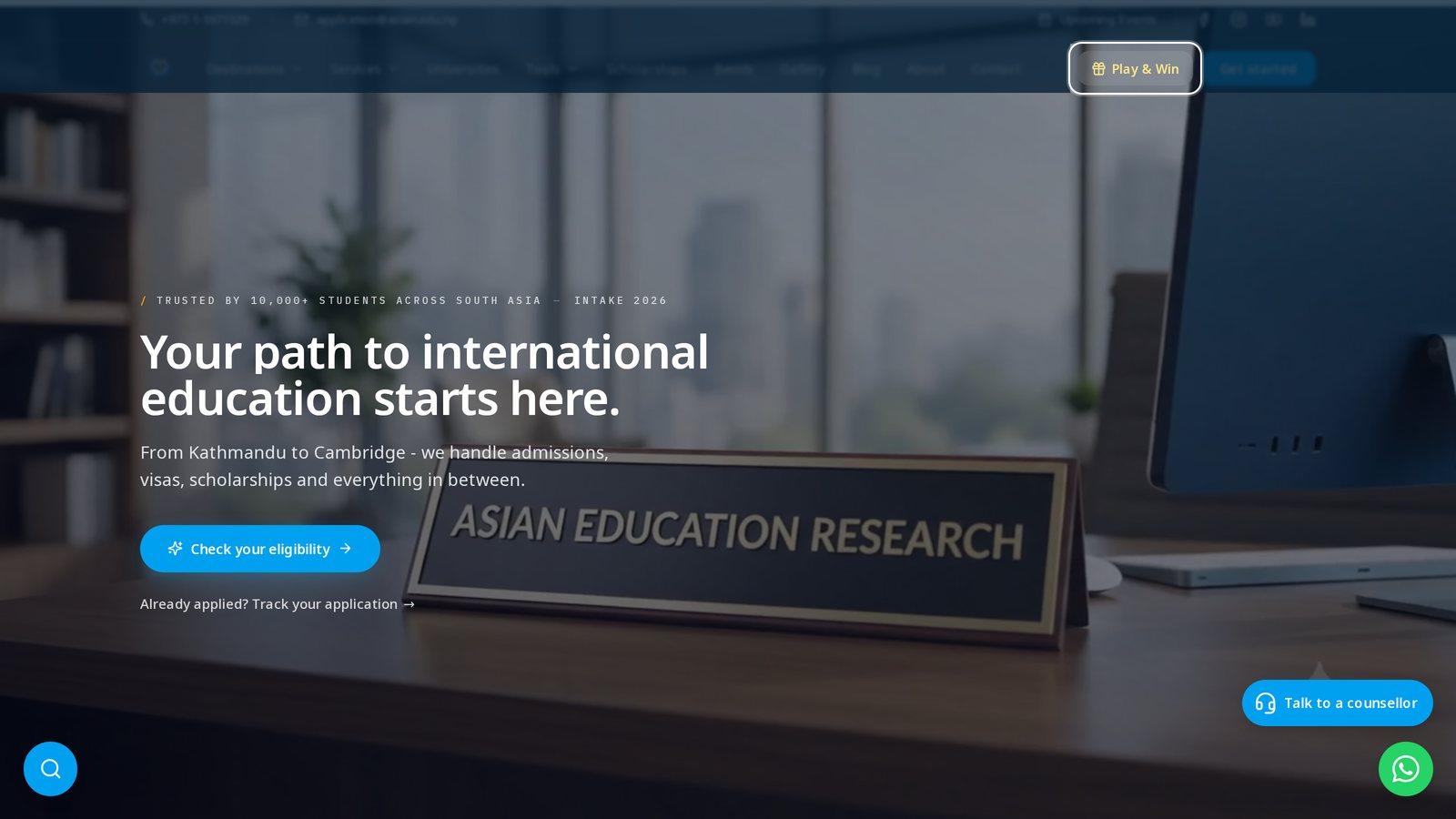 AIEC Global, Admissions platform