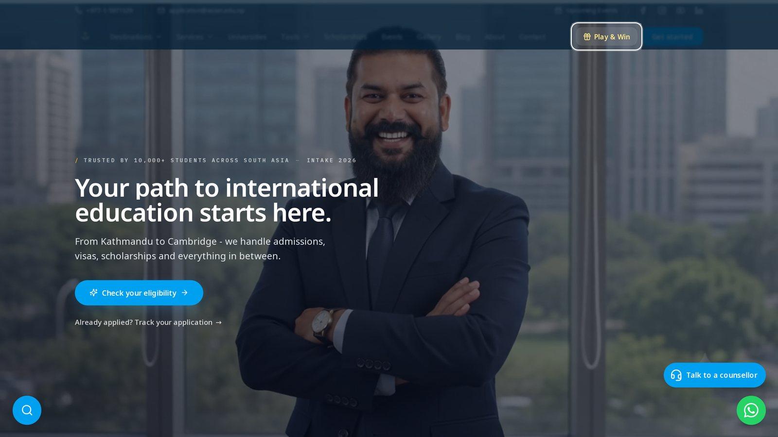 Asian Education, Admissions platform