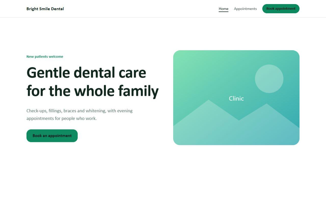 Clinic / services website template home page