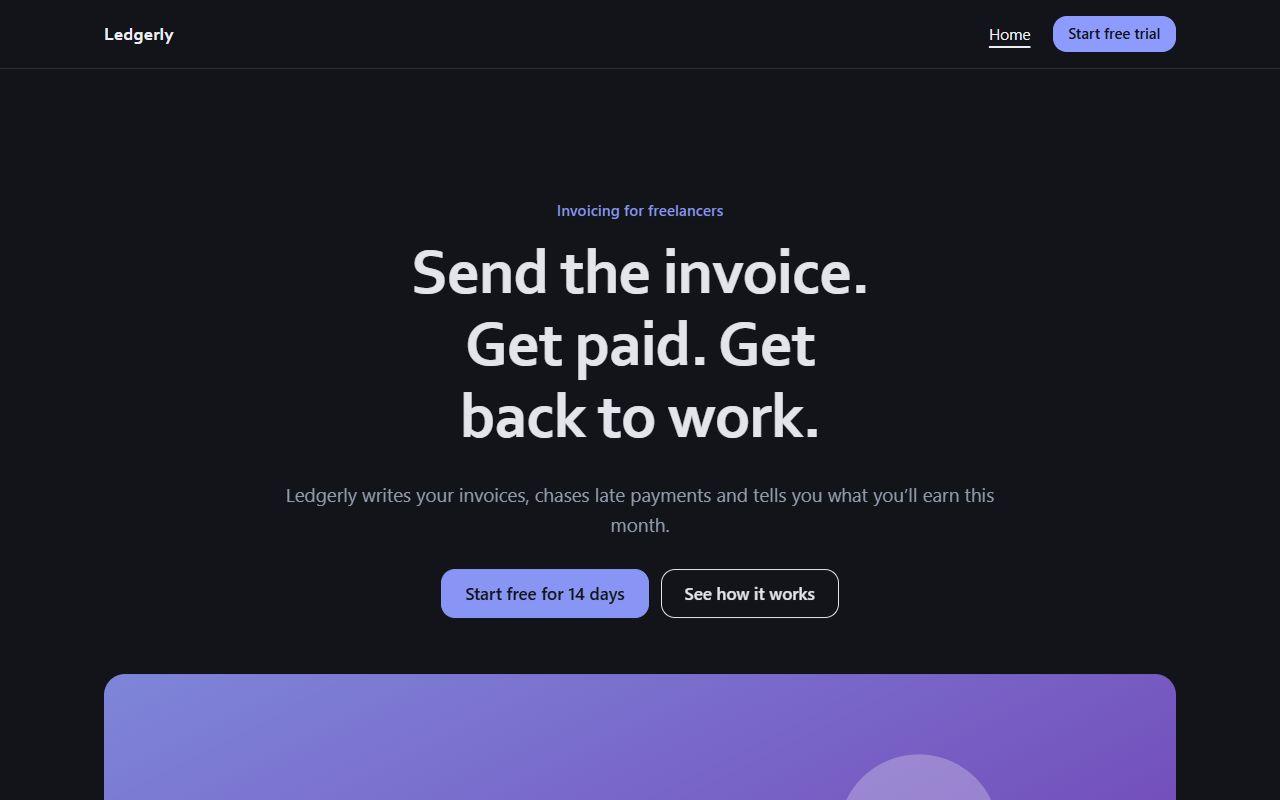 Startup / SaaS website template home page